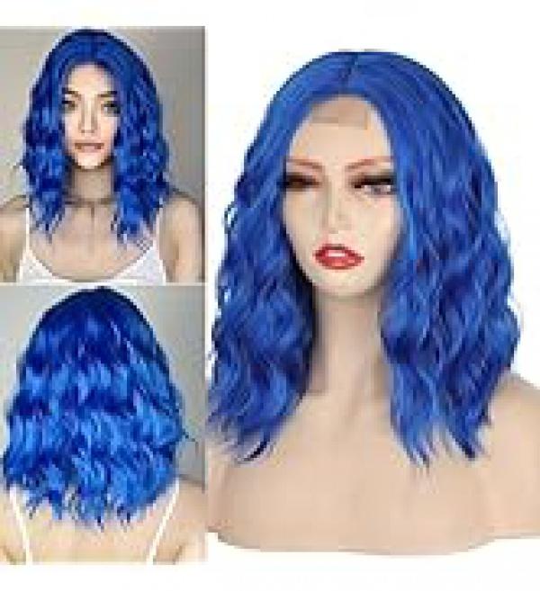 Product Introduction of incohair Green Wigs matcha green Wig with Bangs Women Girls Short Curly Wavy Bob Wig Shoulder Synthetic Party Wigs Wig Cap Included (matcha green) 31