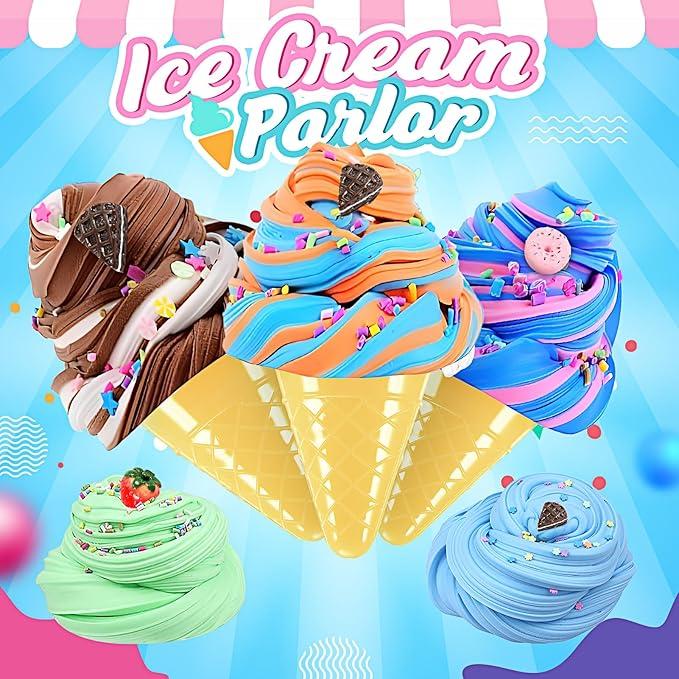 Slime Kits for Girls, 6 7 8 9 10 11 12 Year Old Girl Gifts Craft Kits for Kids Toys for 6-12 Year Old Boys Girls Ice Cream Slime Making Kit Girls Toys Age 6-12 Birthday Gifts for Kids 5