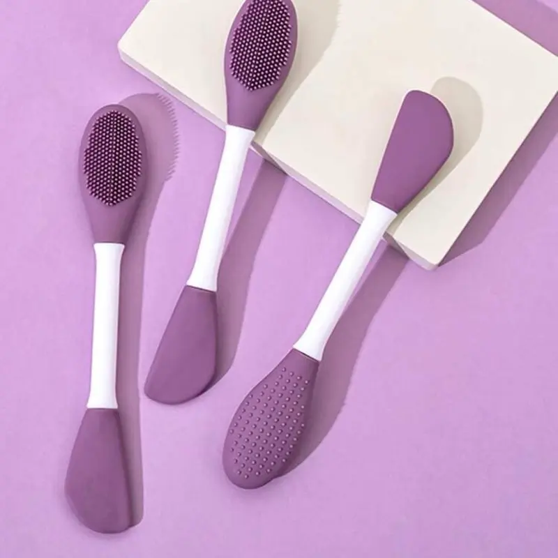 Dual-head Silicone Facial Mask Brush for Massaging, and Applying Various Facial Masks - Skincare Comfort 3