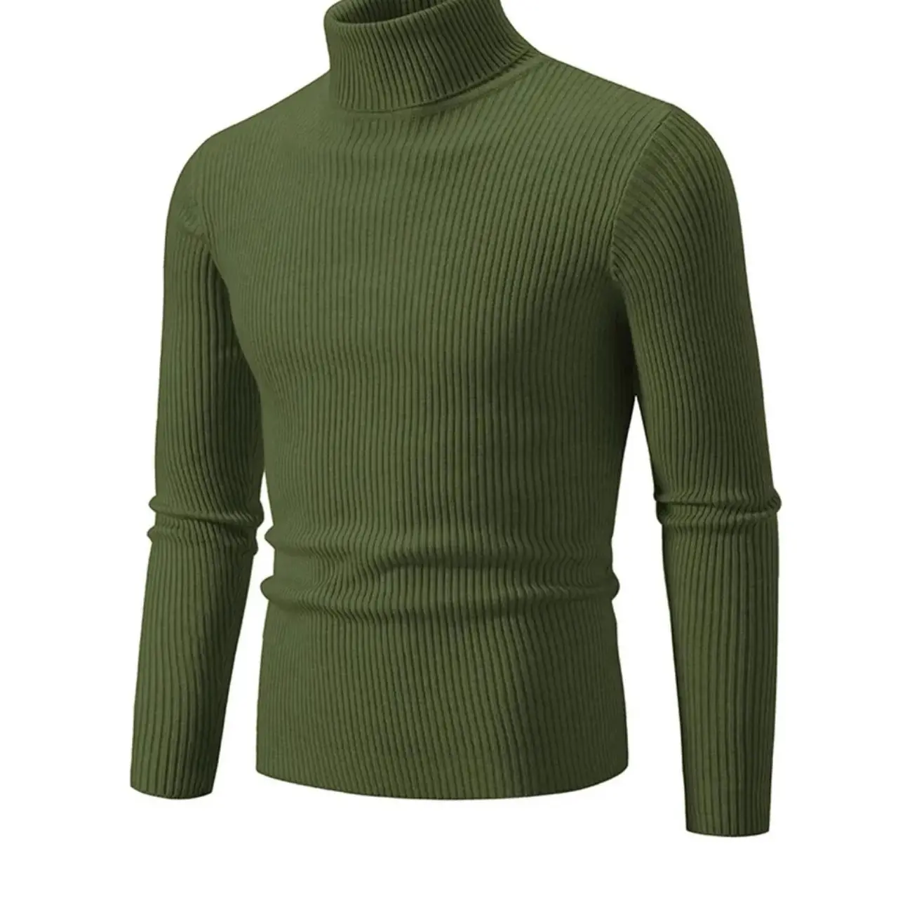 Men's Knit Roll Neck Jumper - Lightweight Pullover Turtle Polo Sweater Top - Knitwear, Menswear