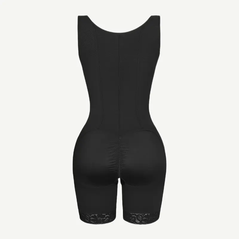Adjustable Extra Firm Black Tummy Shaping Bodysuit with Compression open bust Tummy control Any Type Shapewear 6