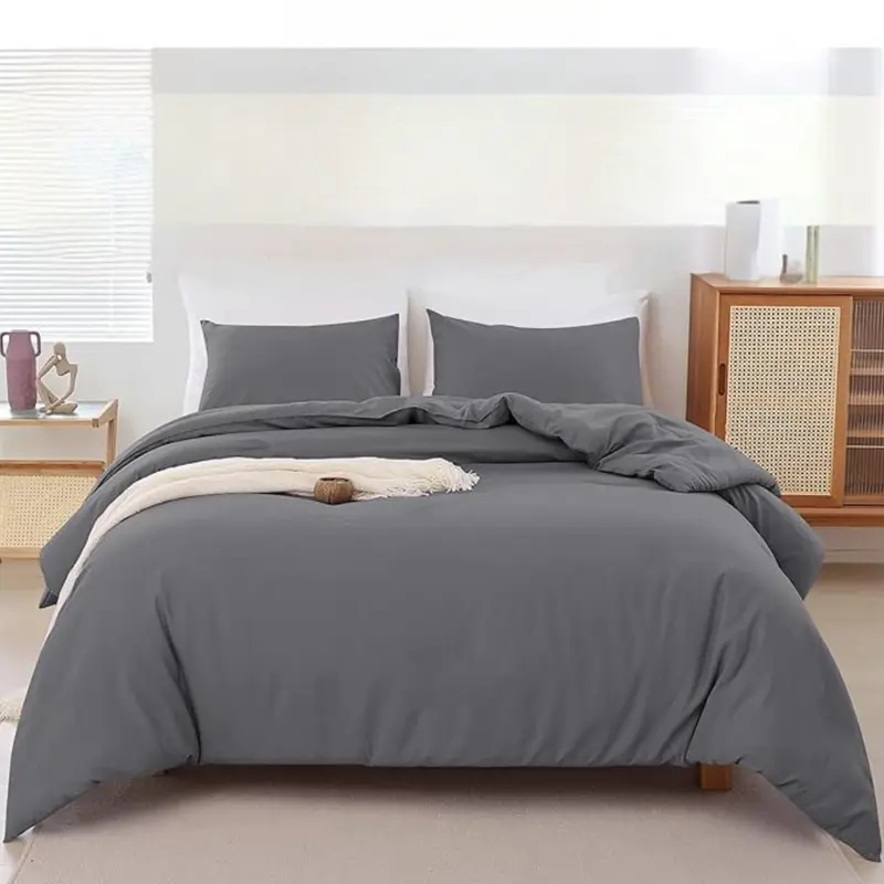 100% Rich Egyptian Cotton Duvet Quilt Cover Bedding Sets with Pillow cases Pair 200 Thread Count, Soft & Premium Quality Cotton Bedding Set in Single Double King and Super King 1
