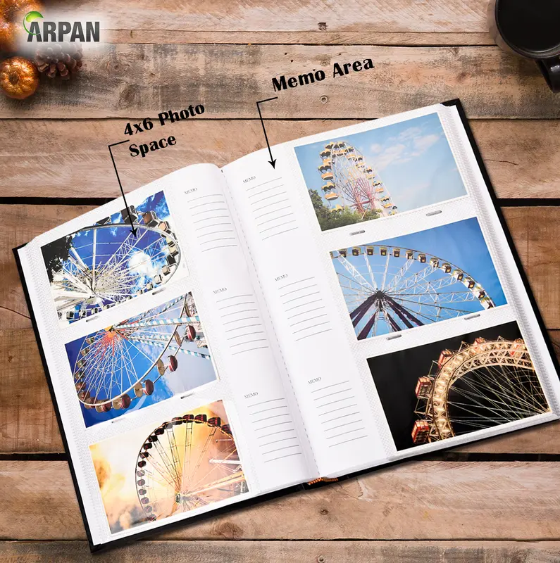 Arpan Large Memo Slip In Photo Album 300 6x4 Photos - Black/Blue/Pink/Purple 7
