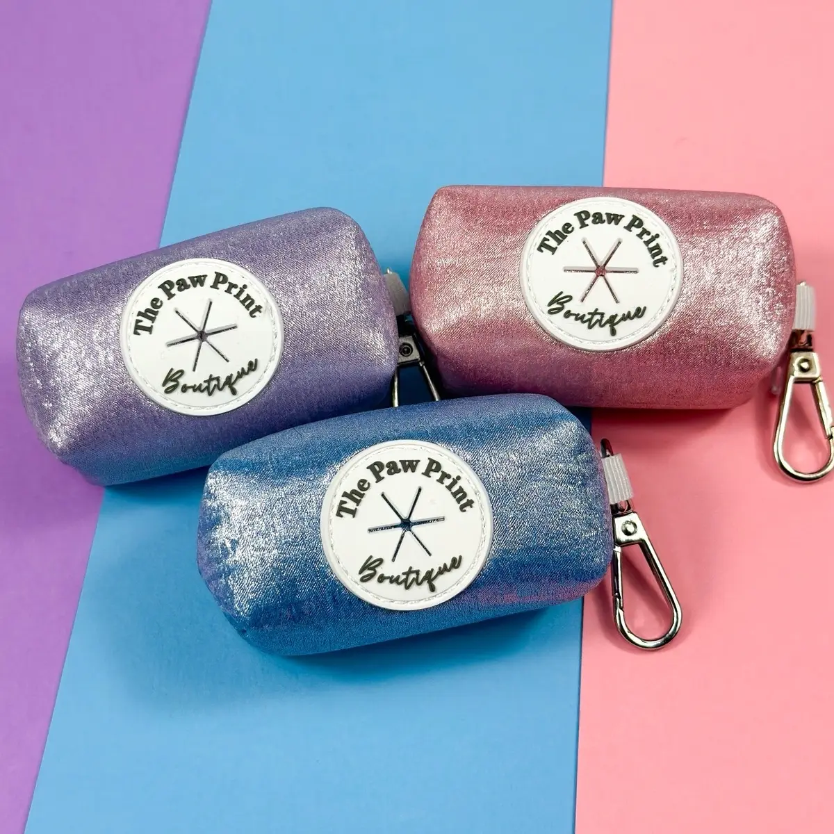 The Glitzy & Glamorous Poo Bag Holder (Pink, Blue & Lilac)