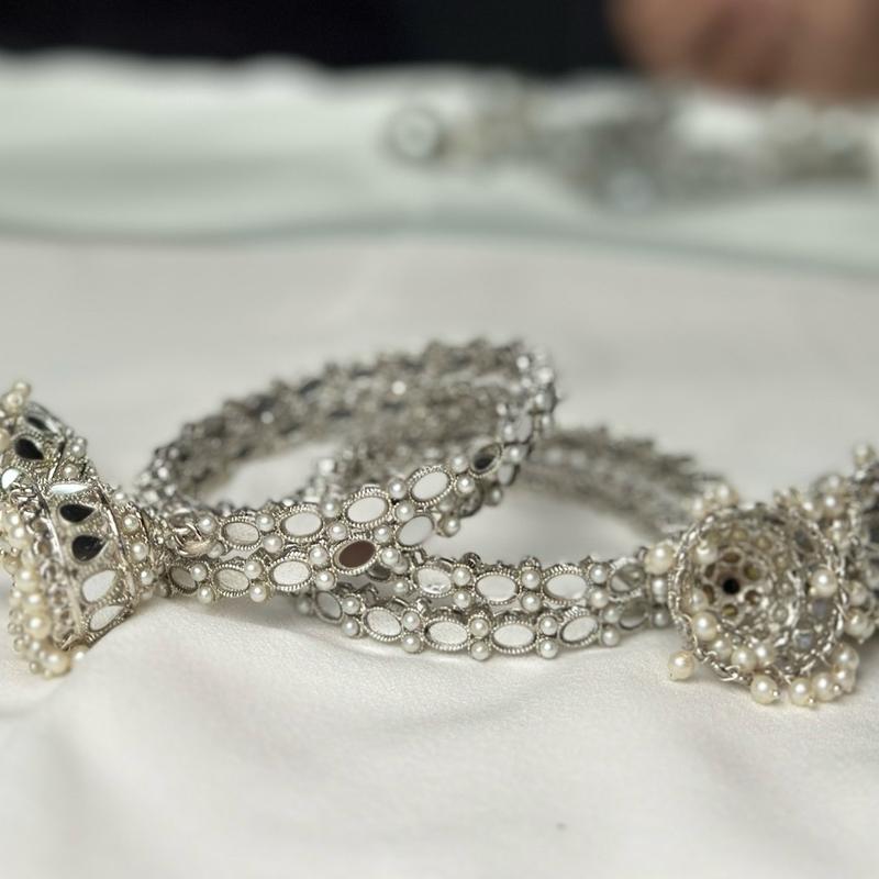 Ladies Statement Bangles with Jhumka - Fashionable and Elegant 2
