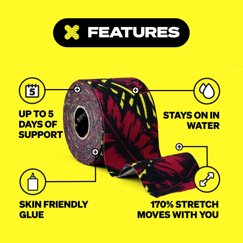 SPORTTAPE Kinesiology Tape | 3 Pack | 5cm x 5m Roll  | Physio & Sports Injury Muscle Tape for Shoulder, Knee, Ankle Shin Splints Support. Waterproof & Hypoallergenic Sports Tape 1