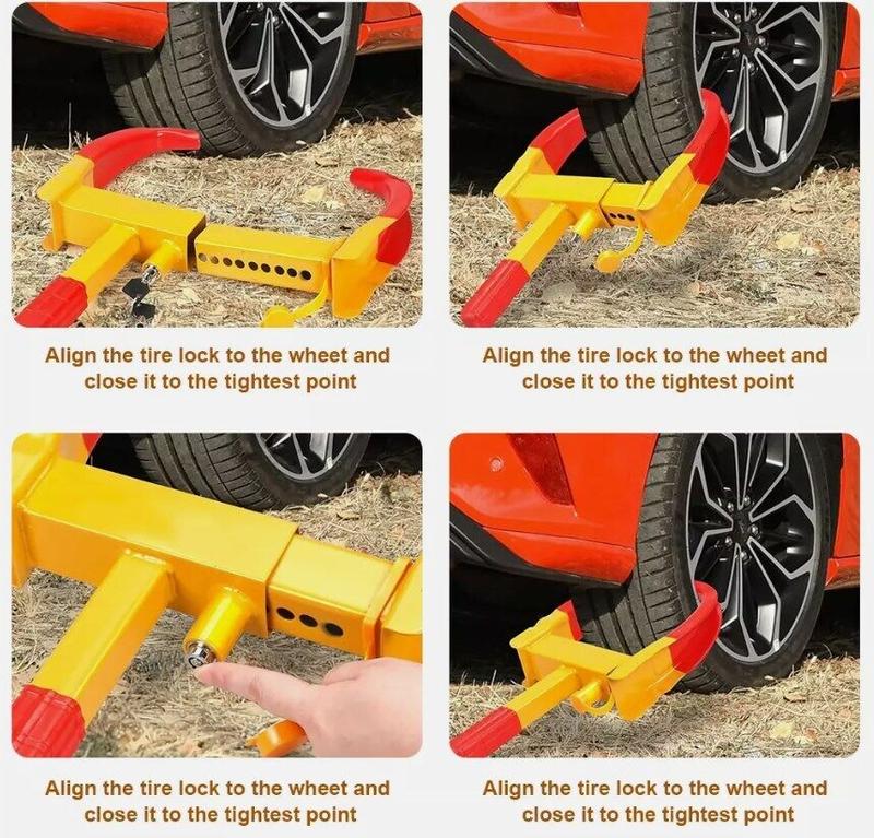 Heavy Duty Security Wheel Clamp Clamps Locks for Caravan Car Van Trailer Lock UK 2
