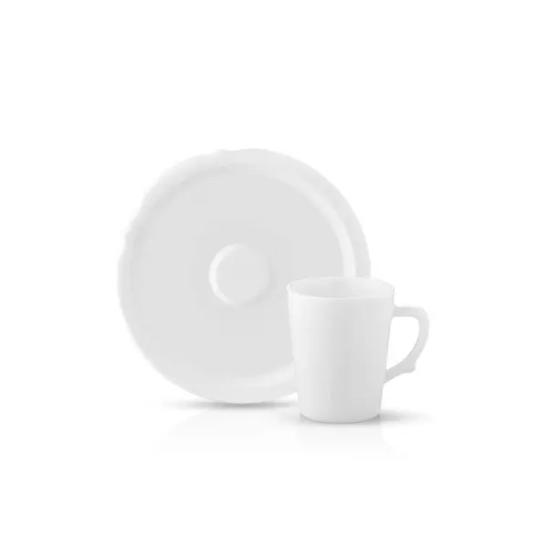Eser-i Istanbul Coffee Cup and Saucer - White - 90 cc 1