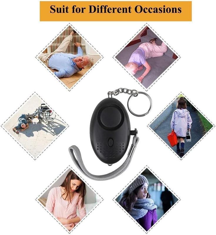 Emergency Personal Safety Alarm, 140DB Security Alarms Keychain with LED Light, Portable Defence Alarm, Self-Protection Loud Alar, Anti-rape Alarm protection, Panic Alarm for Men, Women, Children and Elders 6