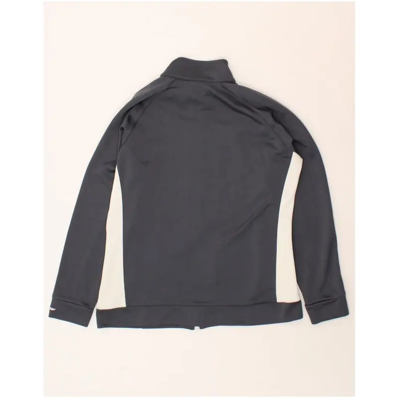 Pre-Owned Vintage ASICS Womens Tracksuit Top Jacket UK 18 XL Black Colourblock Polyester 2