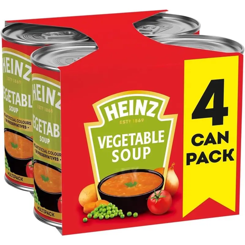 Heinz Vegetable Soup, 4x400 g - Made in England, No Artificial Colors or Preservatives - Chicken