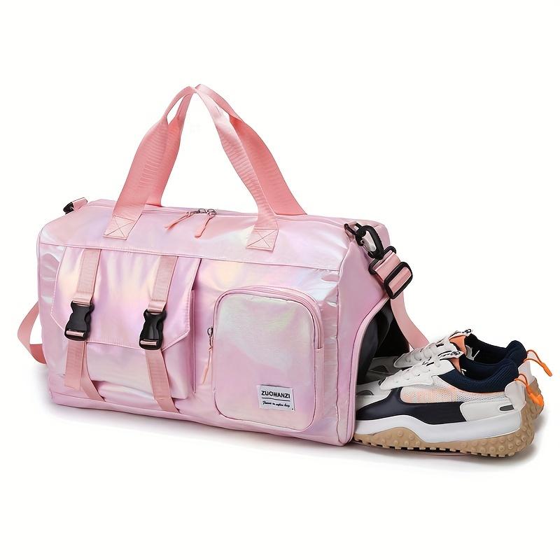 Product Introduction of Wet/Dry Separation Oxford Fabric Travel Duffle Bag - Sparkling with Sky Blue, Lavender, Mixed, Cream, Neon Green, Black Options for Gym & Travel 5