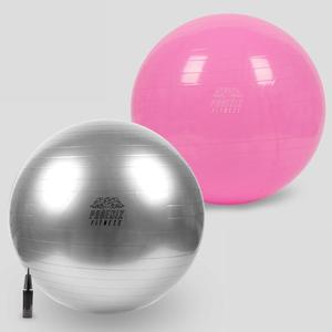 Phoenix Fitness Exercise Ball - Gym Ball for Yoga, Fitness & Pregnancy with Hand Pump - Anti-Burst Swiss Ball for Core, Balance & Stability - Grey or Pink, 65cm