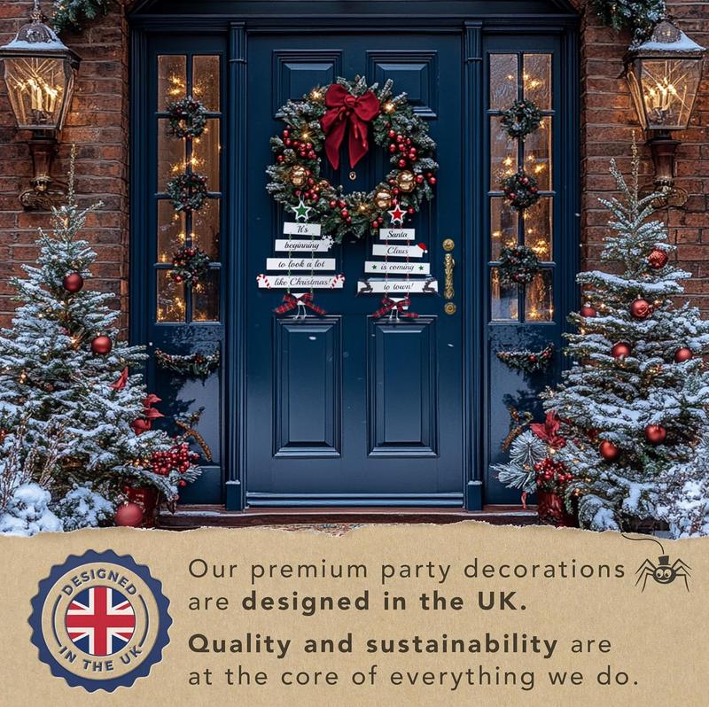 Wooden Christmas Decorations - Large Hanging Christmas Decorations Indoor, Christmas Ornaments, Christmas Ceiling Decorations, Christmas Window Decorations, Christmas Room Decorations 1