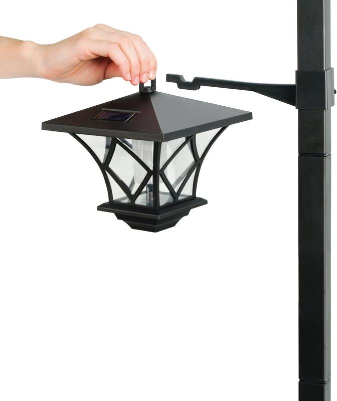 Taylor & Brown (2 Pack 59" Solar Hanging Lamp/Post Lights, Outdoor Solar Powered Vintage Street Lights Waterproof Decorative Lamp for Garden, Lawn, Pathway, Driveway, Front/Back Door 3