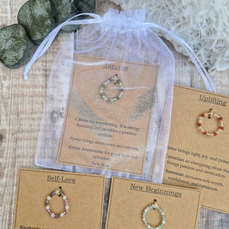 Purus Sensa crystal stacking rings. genuine natural gemstone rings. new beginnings, protection, good luck and more! 7