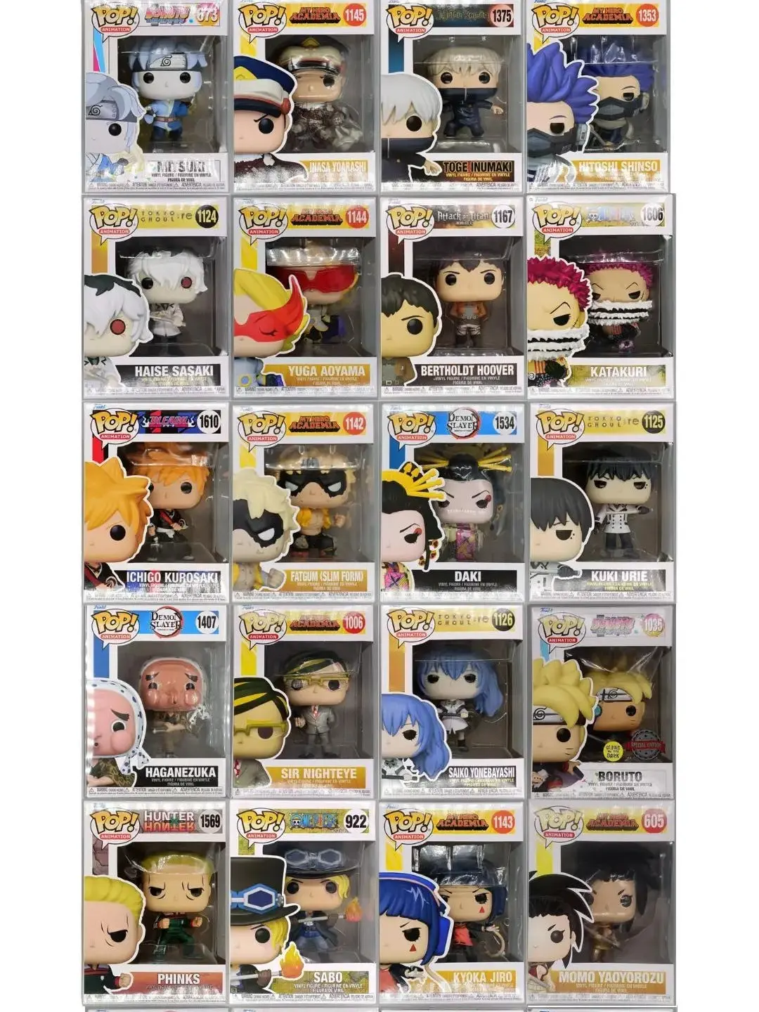 Anime Funko POPs Bundle - Box of 6 POPs with an Anime Theme