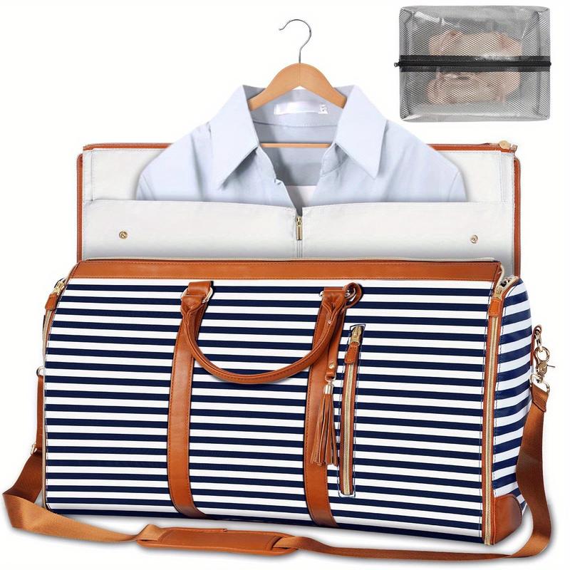 New Arrival Women's Folding Suit Travel Bag Multifunctional Storage Bag Large Capacity Large Pu Hand-Held Luggage Bag 1