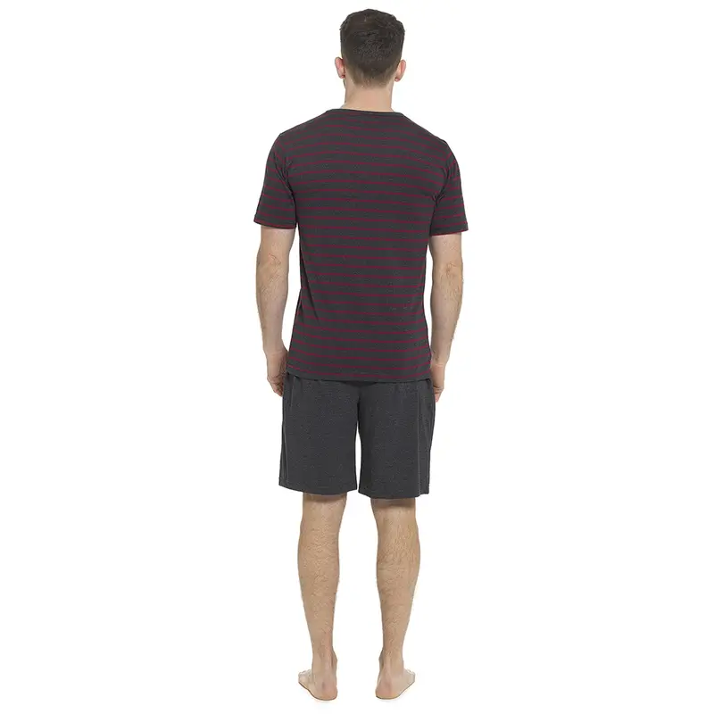 Men's Pyjamas Set Short Sleeve T-shirt Top & Shorts Bottom Pants  Men Nightwear Loungewear Sleepwear Pjs Sets Gift Cotton Fabric Menswear 5