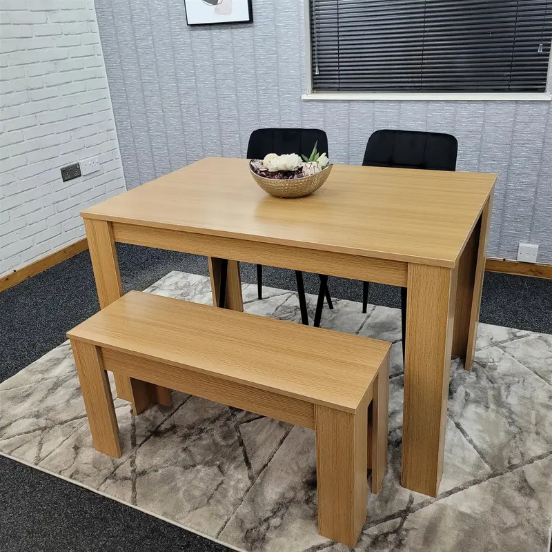 Dining Table Set with 2 Chairs Dining Room and Kitchen table set of 2, and Benches 4