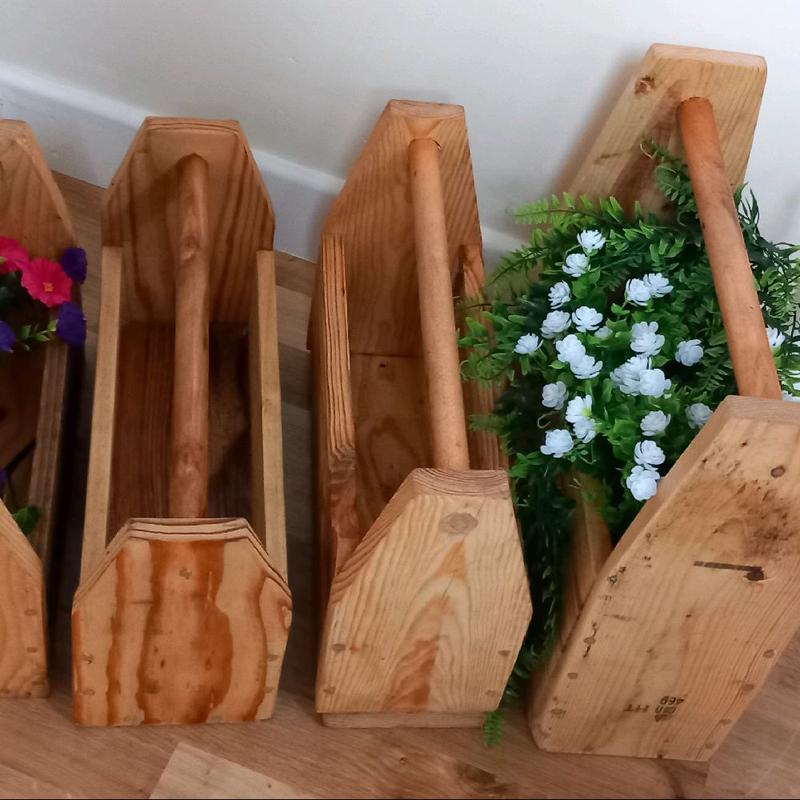 Handmade Wooden Tool Boxs for Tools, Plant Pots, Decorations and More 6