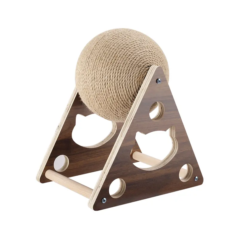 Livingandhome 360-degree Rotatable Cat Scratching Ball Natural Sisal Board Scratcher Pet Toy - Furniture Protection & Claw Grinding 8