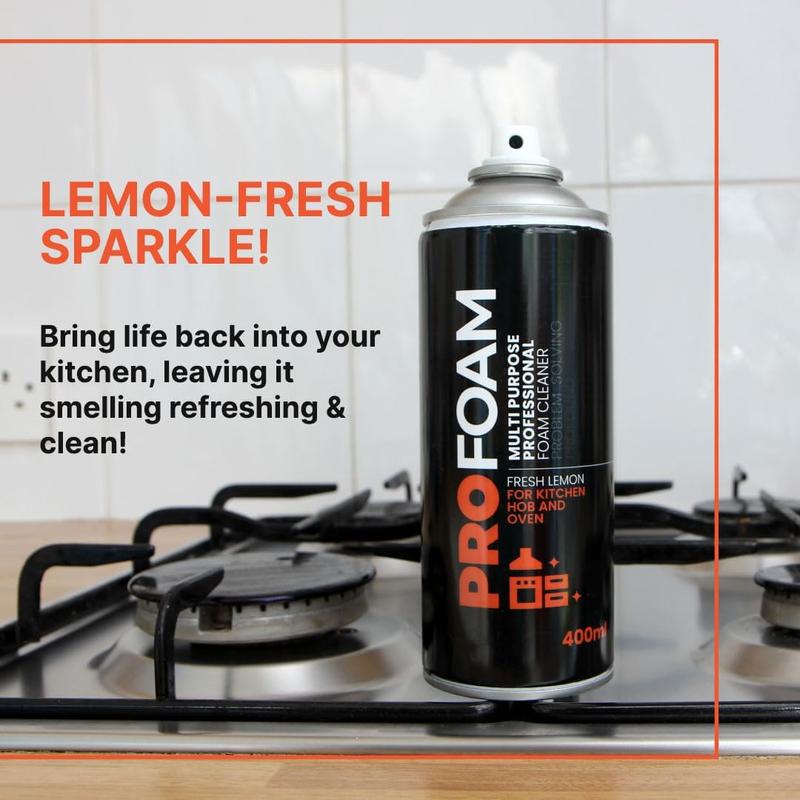 Profoam Oven, Grill & Barbecue Cleaner, Heavy Duty Oven Cleaner & Degreaser, Removes Baked On Food and Burnt-In Grease Fast, (400ml) Foam Spray, Made In The UK Household 4