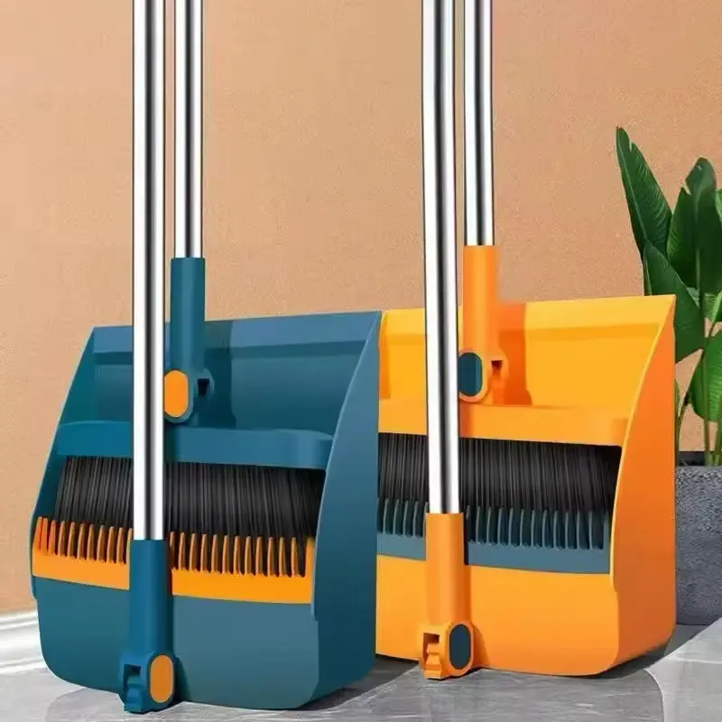 Kitchen office new folding broom dustpan set household cleaning tools non-stick hair dry wet dual-use broom folding set + home supplies + cleaning + accessories + tools + laundry + kitchen + office + fashion