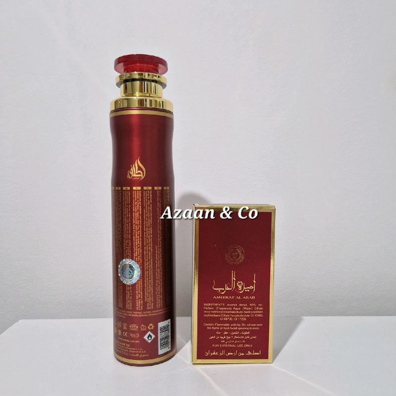 Ameerat Al Arab Collection by Lattafa & Ard AlZaafaran | Perfume 50ml Natural Spary EDP Eau De Perfume | Air Freshener 300ml | Ladies Womens Scent Top Notes: Wood, Musk and Oud. Heart Notes: Olibanum and Jasmine. Base Notes: Lily, Amber and Woody 4
