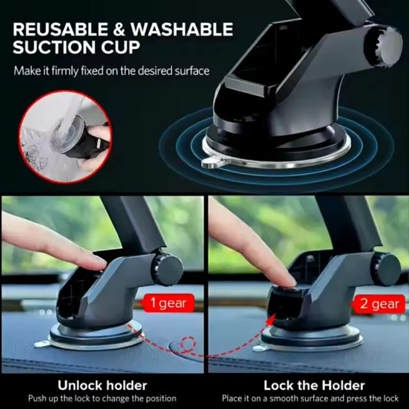 360 In Car Mobile Phone Holder Dashboard Suction Home Universal Mount Windscreen 4