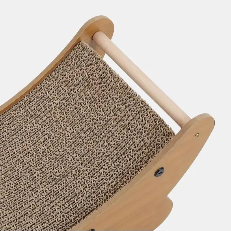 Moonboat Shape Cat Tree Scratching Post Board Climbing Activity Centre Bed Sofa Toys Scratcher with Ball cat  furniture 8