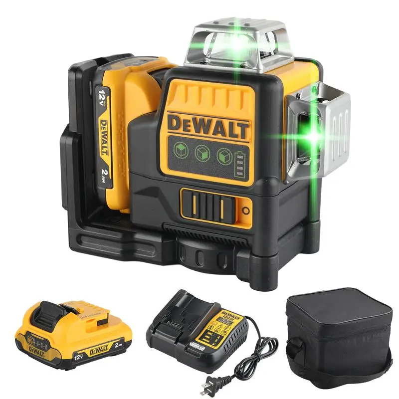 Dewalt DW089LG 3 Sides*360 Degree Vertical 12V Lithium Battery 12 Lines Laser Level Horizontal Green Meter Outdoor TOOL