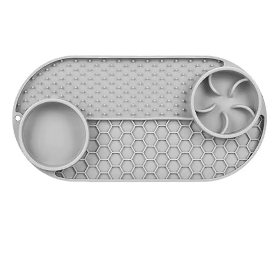 Mat for Dogs, 4 in 1 Slow Feeder Dog Bowl with Non-Slip Design, Dishwasher Safe, Anxiety Relief Dog Toys Feeding Mat for Butter Yogurt Peanut, Cat Food Mat for Bathing Calming Best Gift