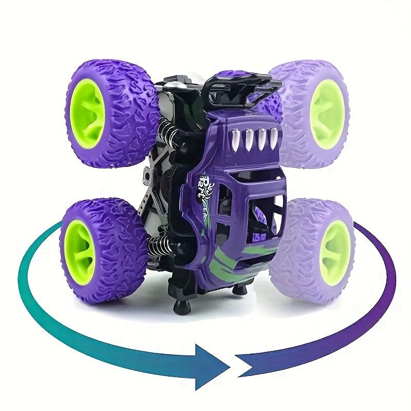 Product Introduction of Monster Truck Playset - Set of 4 Inertia-Driven Vehicles, 360° Stunt Rotation Off-Road Toys, Durable Impact-Resistant, Dual-Direction Friction Powered Trucks for Kids, Perfect for Birthday and Halloween Gifts - Suitable for Ages 3-6 Years 6
