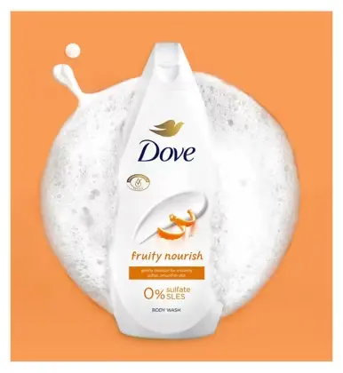 Dove Essential Care Body Wash Fruity Nourish 720ml x 4 with Plant-Based Moisturisers - Comfort, Skincare 3