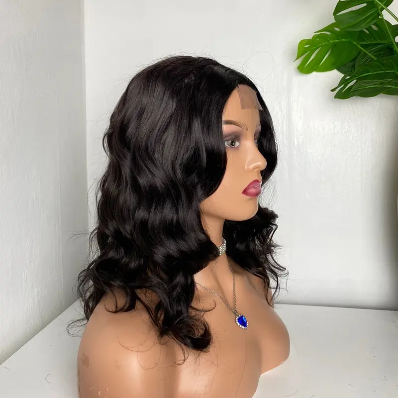 14” curly bounce wig natural black 3