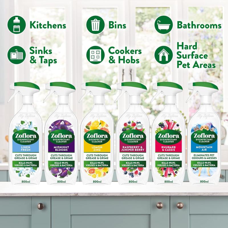 Zoflora Linen Fresh Multipurpose Spray, Antibacterial & Multi-Surface Disinfectant, 800 ml - Household 2