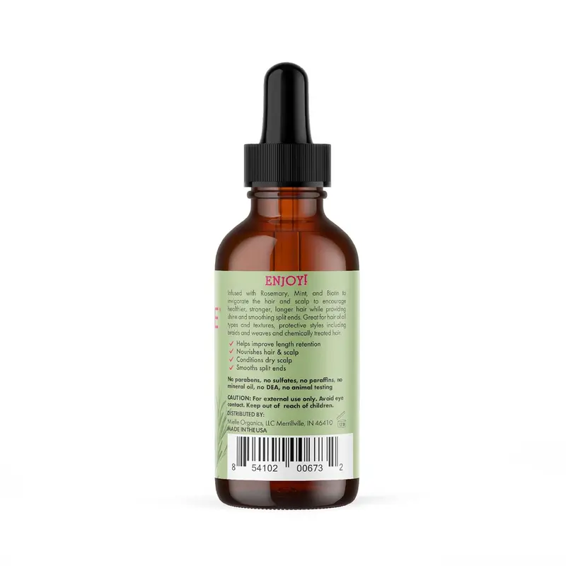 Mielle Organics Rosemary Mint Scalp & Hair Strengthening Oil for All Hair Types, 2 Ounce Comfort Haircare Scent 4