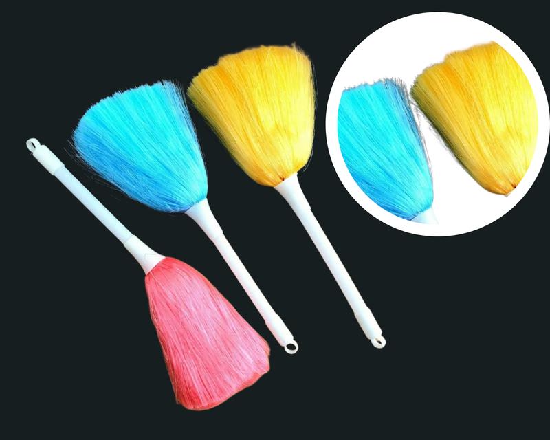 2 Pcs Dust Removal Brush (23cm) Assorted Colours , Microfiber Duster, Washable Mini Dusting Brush with Good Hand Grips | Computer Keyboard Cleaning Brush, Wool Duster, Mini Duster, Duster With Handle, Blind Cleaning Brush Lightweight 1