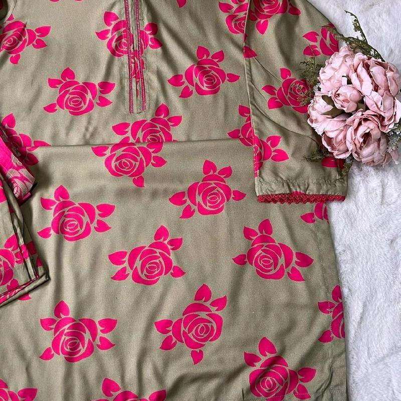 PREMIUM PRINTED LINEN   •Airjet Digital Printed Linen Shirt & Trouser  •Diamond voil fancy Digital Printed Printed Check Duppata Overalls Xlarge to 3xlarge have shalwar.. Comfort Fabric 3