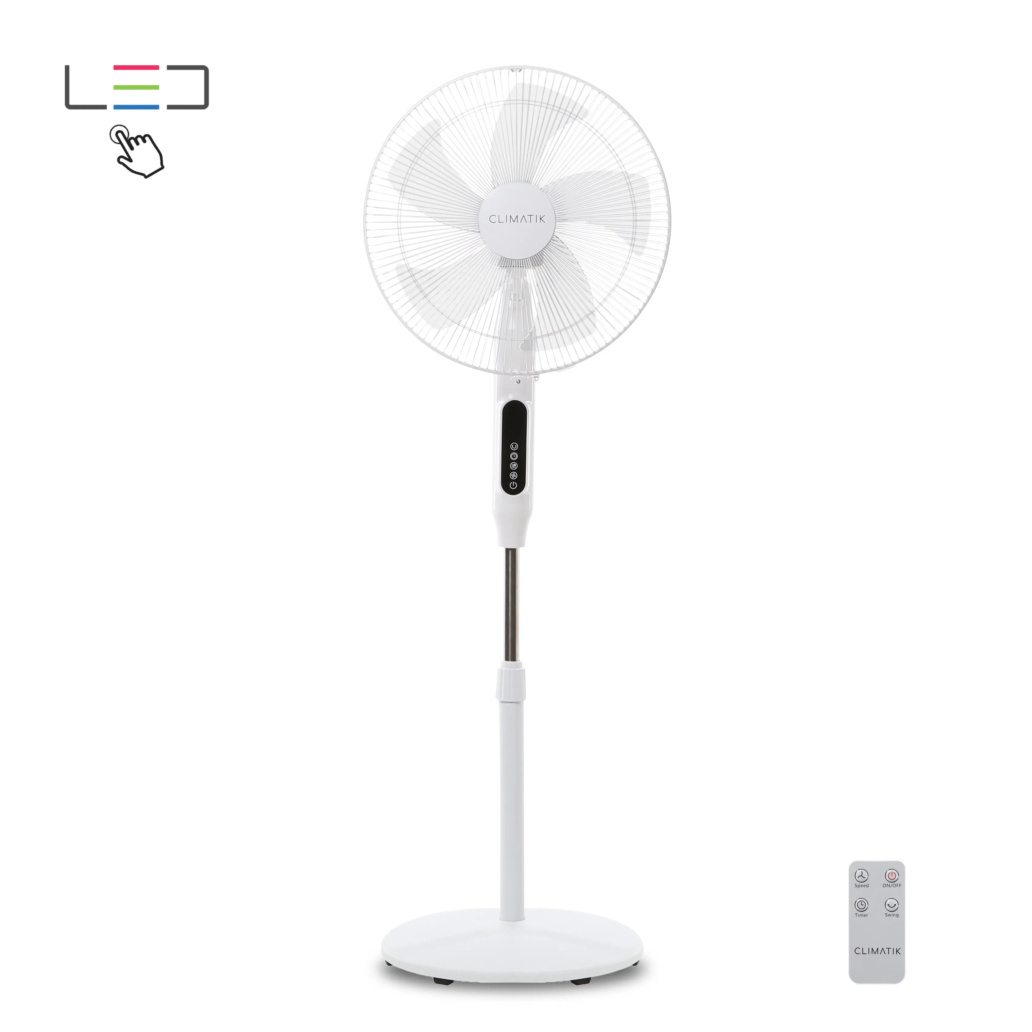 CLIMATIK TOUCHSCREEN PEDESTAL FAN WITH REMOTE