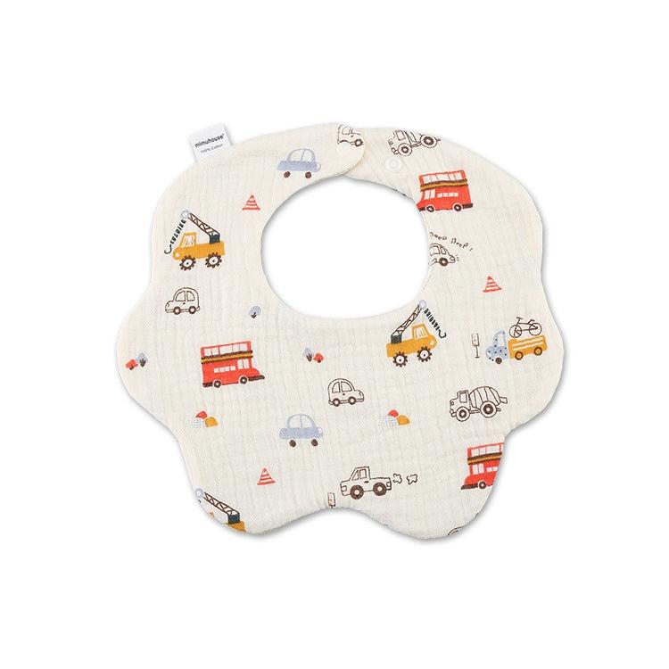Cotton Simple Newborn Printing Drool Towel 7
