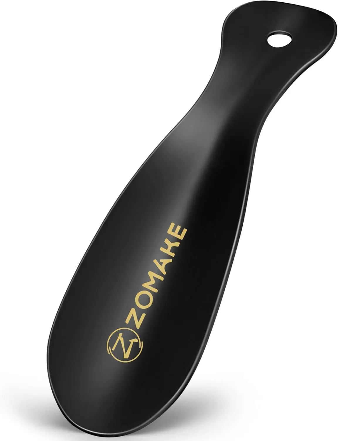 ZOMAKE Metal Shoe Horn - Small Shoehorn Lazy Shoe Helper,19cm Short Shoe Horns With Hook For Men Women The Elderly Kids