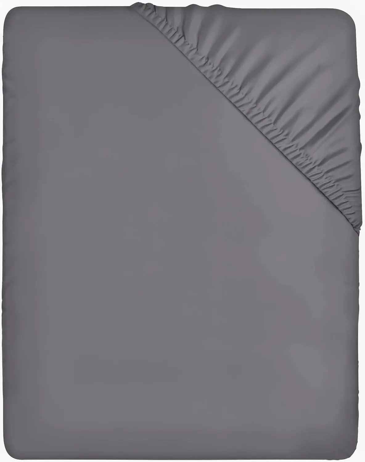 Fitted Sheet Double, Grey - Deep Pocket 14 inch (35 cm) - Easy Care - Soft Brushed Microfibre Fabric - Shrinkage and Fade Resistant - Bottom Sheet