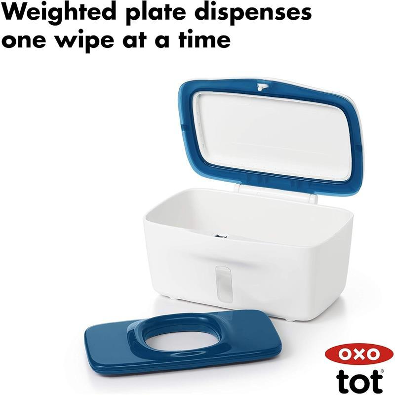 Tot Perfect Pull Wipes Dispenser, Navy, 1 Count (Pack of 1) 2