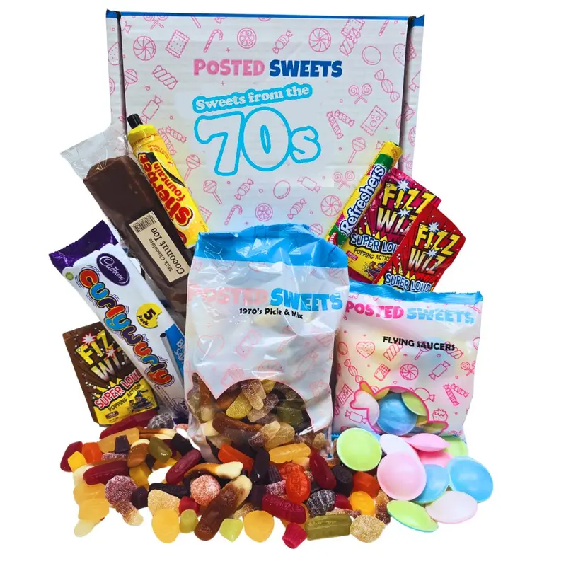 1970's Hamper - Posted Sweets - Retro Sweets Candy Snack 0