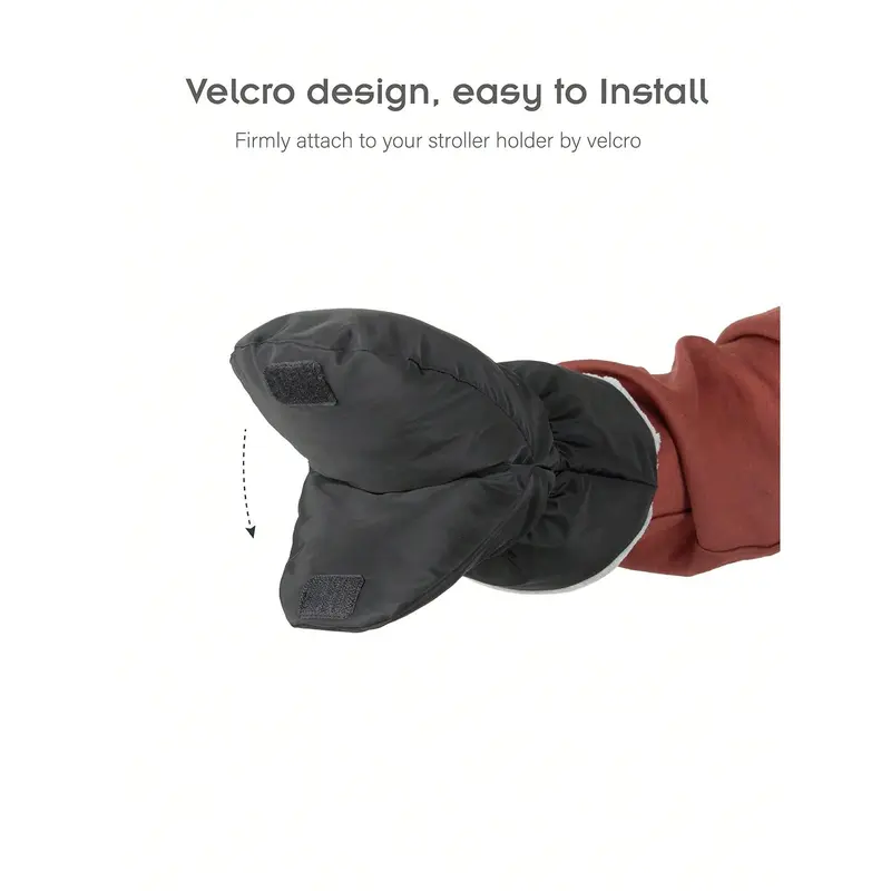 Winter Anti-Freeze Stroller Gloves, Waterproof, Warm 2