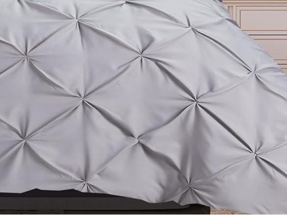 Trend & Bend Pintuck Pinch Pleated Duvet Cover with Pillowcases – Luxury Cotton Quilt Bedding Covers Single Double King Super King Size Bed Sets Perfect for Christmas, and New Year duvet  sets 6
