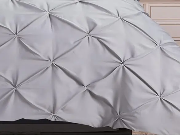 Pintuck Pinch Pleated Duvet Cover with Pillowcases – Luxury Cotton Quilt Bedding Covers Single Double King Super King Size Bed Sets Perfect for Christmas, and New Year duvet  sets 6