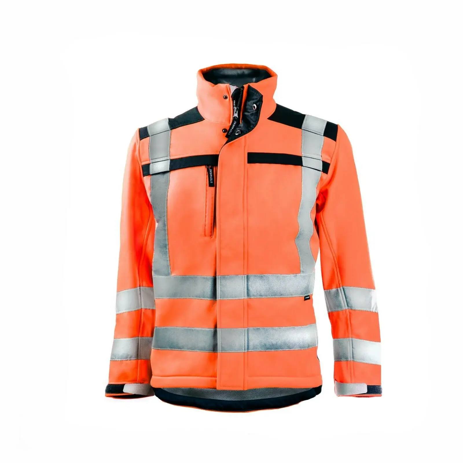 Men's Step Ahead Hi Vis Soft Shell 3 Layer Jacket for Safety and Style - Menswear, Coats